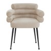UNISOAR Accent Chair Curved Back Dining Chairs with Black Tapered Metal Legs for Dining Room - 2 of 4
