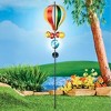 Collections Etc Colorful Hot Air Balloon Solar Powered Wind Spinner Stake - 3 of 3
