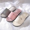 Roxoni Velvet Knit Flat Sandals for Women-Stylish Textured Woven Surface-Soft Ridge Around Insole - 4 of 4