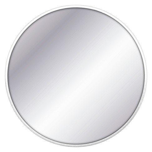 28 Round Decorative Wall Mirror White, White Round Wall Mirror With Shelf