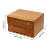 YIYIBYUS 2 Tiers Wooden Desktop Storage Box with Lockable Drawers - 3 of 4