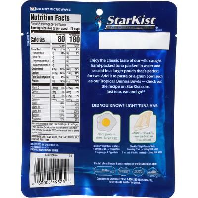 StarKist Chunk Light Tuna in Water Pouch - 6.4oz