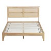 CAVINAS Full Size Bed Modern Wooden Bed Frame with 2 Storage Drawers and Rattan Headboard for Bedroom - 4 of 4