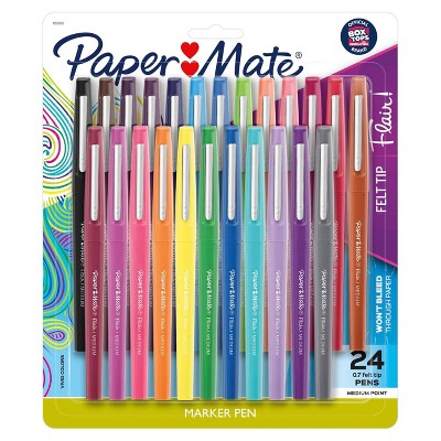 24pk Marker Pens Flair Medium Tip .7mm 