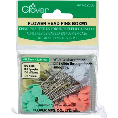 Clover Flower Head Pins -Size 32 100/Pkg