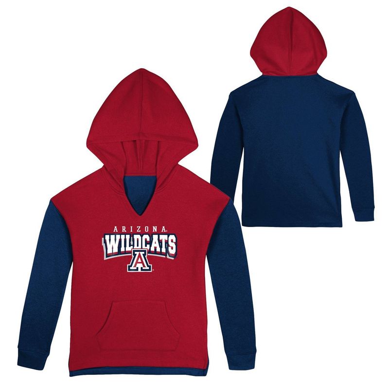 NCAA Arizona Wildcats Girls&#39; Hooded Sweatshirt, 1 of 4