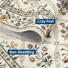 Floral Area Rugs for Living Room Bedroom Soft Farmhouse Washable Rug Non-Slip Low Pile Accent Carpet - 4 of 4