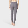 Warm Essentials by Cuddl Duds Women's Waffle Thermal Leggings - Graphite  Heather, Small 