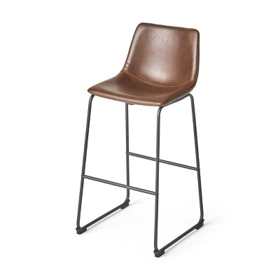 NicBex Set of 2 Bar Stools for Kitchen Island,Modern Faux Leather Counter Bar Stools,30 inch Bar Chairs for Dining Rooms,Kitchens Islands