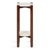 Kate and Laurel Moxley Square Wood Tea Table, 12x12x24, Walnut Brown - 3 of 4