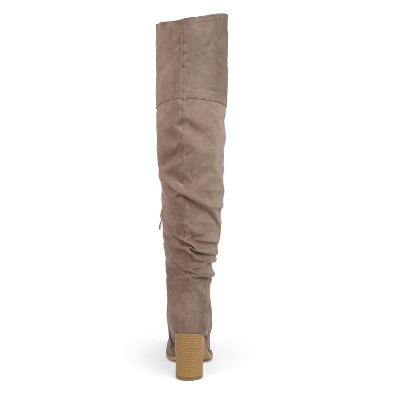 Journee Collection Womens Kaison Stacked Heel Over The Knee Boots, 4 of 11