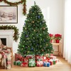 KRISRATE 6FT Green Pre-lit Artificial Christmas Tree with Multicolor Lights, 1455 PVC Full Branches&250 Lights,Holiday Tree for Home Party Decoration - 2 of 4