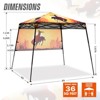 EAGLE PEAK 8x8ft Pop Up Canopy with Sidewall, 8x8 Base 6x6 Top - 3 of 4