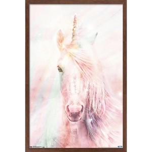 Trends International Pink Unicorn Framed Wall Poster Prints - 1 of 4