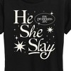 Women's - Instant Message - He She Slay Short Sleeve Graphic T-Shirt - 2 of 4