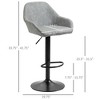 Adjustable Bar Stools, Swivel Counter Height Barstools with Footrest and Back, PU Leather and Steel Round Base, for Kitchen Counter and Dining Room - 3 of 4