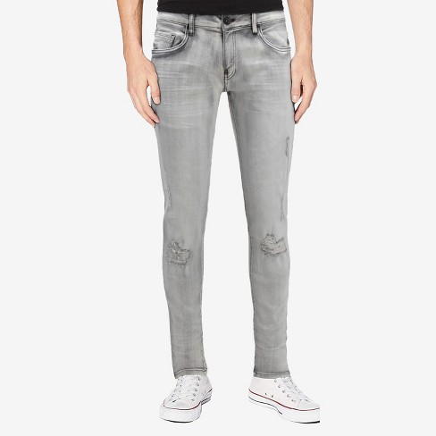 Men's Grey Slim Fit Stretch Jeans