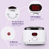 Heynemo Waxing Kit, Brazilian Wax Warmer for Hair Removal with 5 Bag Hard Wax Beads, Digital Display Melt Warmer Kit for Women Men Full Body, White - 2 of 4