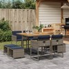 vidaXL Patio Dining Set Set of 8 Gray - 2 of 4