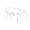 72" Emmond Mid-Century Modern Dining Table White/Brown - Threshold™ - image 4 of 4