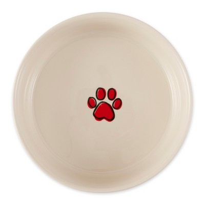 Large Multicolor Ceramic Pet Bowls with Non-Slip Base
