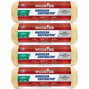 Wooster Genuine 9" American Contractor 3/4" Nap Roller Cover 4-Pack, R564-9-4PK - 1 of 3