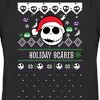 Women's The Nightmare Before Christmas Holiday Scares Jack Face T-Shirt - 2 of 4