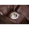 TiramisuBest Recliners Lift Chair Relax Sofa Chair Livingroom Furniture Living Room Power Electric Reclining with Brown PU for Recliners & M - 4 of 4