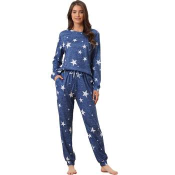 Cheibear Women's V Neck Yoga Flare Sleeve Crop Shirt And Shorts 2 Pieces  Pajama Set Loungewear Blue Small : Target