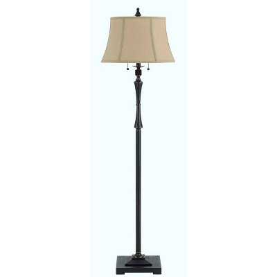 61" Madison Oil Rubbed Metal Twin Pull Floor Lamp Bronze - Cal Lighting