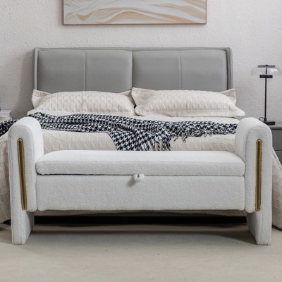 Velvet Upholstered Single Bench for Bedroom: Versatile Seating for Shoes or Makeup