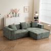 Chenille Corduroy Modular Cloud Sofa L-Shaped Sectional Sofas, Deep Seat Cushion, No-Assembly Sectional Couch for Living Room or Bedroom - 3 of 4