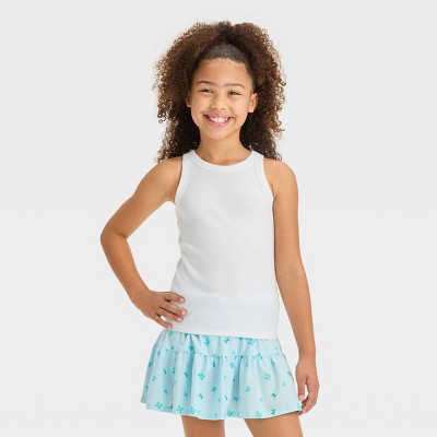 Girls' Ribbed Tank Top - Cat & Jack™ White M : Target