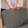 Karl Home | Chenille Swivel Chair With Adjustable Flip-Up Arms For Cross-Legged - 4 of 4
