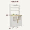 Jojoka Kitchen Pantry with Power Outlet,Bakers Rack With Storage Cabinet,Door and Storage Shelf - 2 of 4