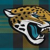 NFL Jacksonville Jaguars Plaid Steel Royal Plush Faux Shearling Blanket - 2 of 2