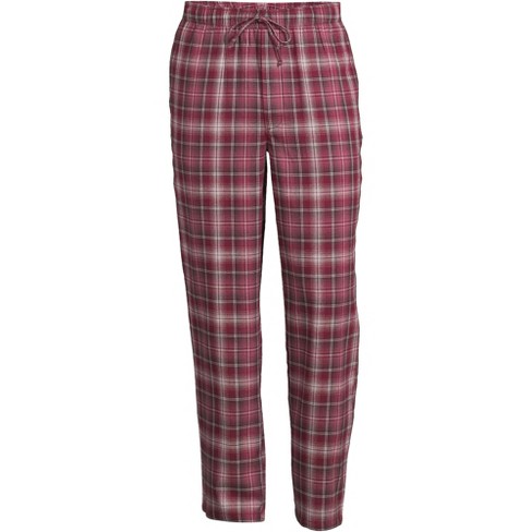 Lands' End Blake Shelton x Lands' End Men's Big and Tall Flannel Pajama  Pants - 3X Big Tall - Burgundy Shadow Plaid