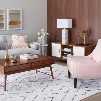 Mid Century Modern With Blush Accents Living Room Collection Target