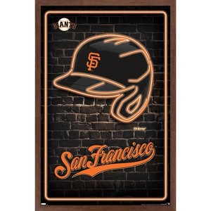 Trends International MLB San Franciso Giants - Neon Helmet 23 Framed Wall Poster Prints - 1 of 4