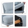 Bella Depot Cloudie Morden Accent Chair with Ottoman-Blue - 4 of 4