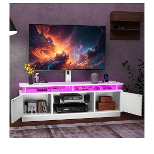 TV Stand for 75/70/65 inch TV with Mount & Power Outlet, Modern LED Entertainment Center with Storage for Living Room - 1 of 4