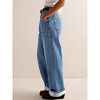 Imily Bela Womens Boyfriend Cuffed Wide Leg Mid Rise Casual Denim Pants with Pockets - 3 of 4