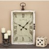 Wooden Pocket Watch Style Wall Clock with Hinged Door White - Olivia & May - 2 of 4