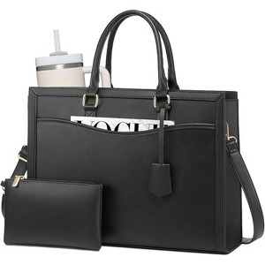 Laptop Tote Bag for Women, Office Work Bag Briefcase fit for 15.6 inch Laptop - 1 of 4