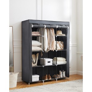 Portable Closet, Clothes Storage Organizer with 10 Shelves, 1 Clothes Hanging Rail, Non-Woven Fabric Closet 51 x 17.7 x 66.1 Inches - 1 of 4