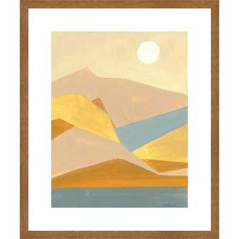 20" x 24" Retro Abstract I Southwest Mountains by Danhui Nai Framed Wall Art Print - Amanti Art