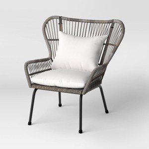 Latigo 2pk Patio Club Chairs Gray - Threshold™ - 1 of 4