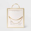 14K Gold Plated Duo Herringbone Chain Necklace Set 2pc - A New Day™ - image 3 of 3