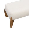 VYNXARIA [Stylish Long White Boucl¨¦ Ottoman] - A Perfect Blend of Form and Function - 4 of 4