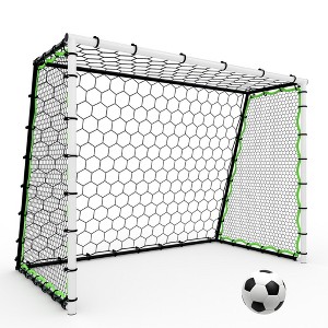 6/12x4/6 Ft 2-in-1 Soccer Trainer – Rebound Net & Goal Combo w/Ultra-Responsive Net & Steel Frame, for Football Passing, Shooting and Practice - 1 of 4
